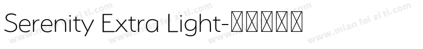 Serenity Extra Light字体转换